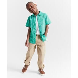 Epic Threads Little & Big Boys Heathered Short-Sleeve Shirt - Jewel Green